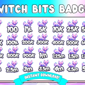 Twitch Bit Badges | Twitch Bits Badges | Cat Twitch Bit Badges | Cute Cat Twitch | Pixel Art Bits Badges | Cute Cat bits badges