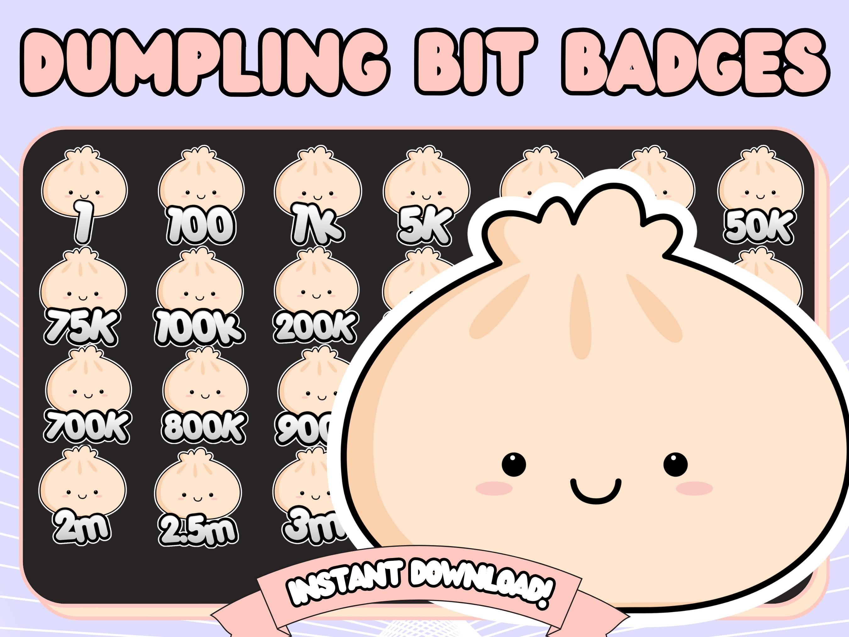 Bit Dumpling Dumpling Bit Badges, Twitch Cute Bit Badges, Cute Dumpling Bit Badges ...