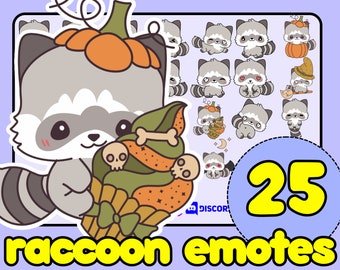 raccoon emotes! Cute raccoon twitch emotes, guinea pig emotes, cute hamster, mouse twitch emotes, squirrel emotes, discord emotes
