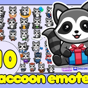emoticones de mapache! Emoticones lindos de contracción de mapache, emotes de panda de basura, emotes de perro mapache, emotes de contracción de panda de basura, emotes de mapache, emotes de ardilla