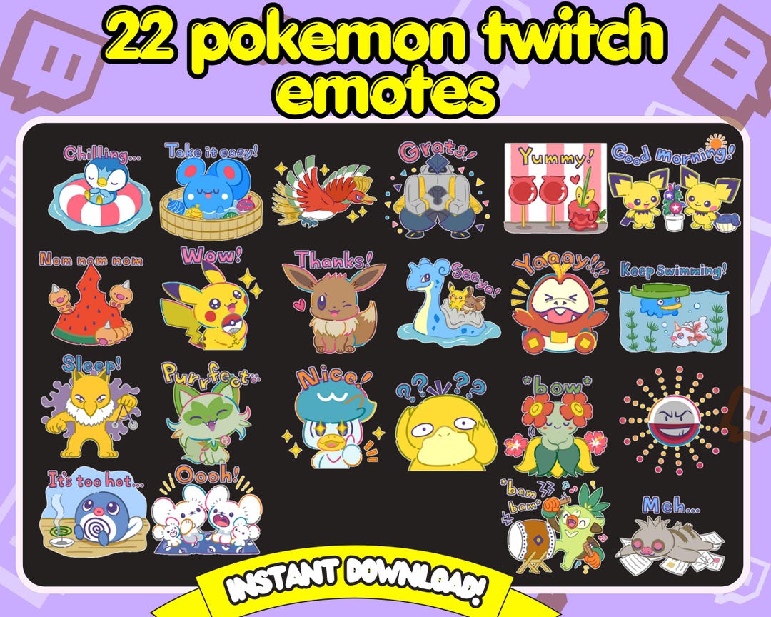 Pokemon Emotes, Pokemon Twitch Emotes, Cheap Pokemon Emotes Pokemon ...
