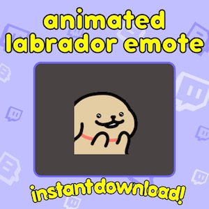 emote chien drôle, emote chien mignon, emote chien animé mignon, emote labrador, emote retriever, emote labrador retriever, tic emote chien
