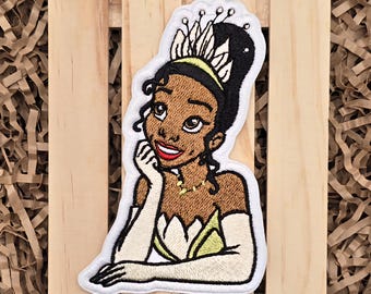 Princess Tiana Patch, Embroidery Patch, Patches for Clothing, Jackets, Jeans, Backpacks, Hats, Iron On Patch, Sew On Patch