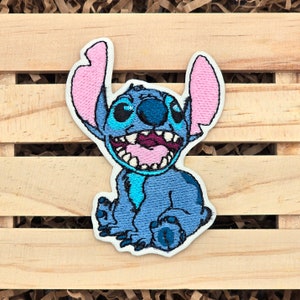 Stitch Patch, Blue Alien Patches, Embroidery Patch, Patches for Clothing, Jackets, Jeans, Backpacks, Hats, Iron On Patch, Sew On Patch