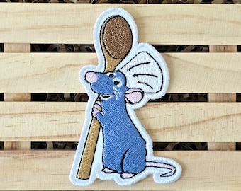 Remy Patch, Ratatouille Embroidery Patch, Patches for Clothing, Jackets, Jeans, Backpacks, Hats, Iron On Patch, Sew On Patch