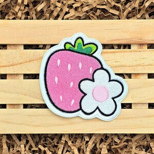 Strawberry Patch, Fruit Patches, Embroidery Patch, Patches for Clothing, Jackets, Jeans, Backpacks, Hats, Iron On Patch, Sew On Patch