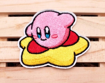 SprinkleStitchery - Kirby Embroidered Sewing On Patch