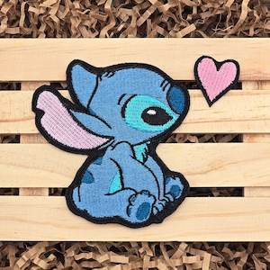 Stitch Patch, Blue Alien Patches, Embroidery Patch, Patches for Clothing, Jackets, Jeans, Backpacks, Hats, Iron On Patch, Sew On Patch