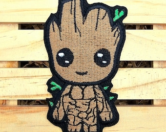 Groot Patch, Guardians Galaxy Patches, Embroidery Patch, Patches for Clothing, Jackets, Jeans, Backpacks, Hats, Iron On Patch, Sew On Patch