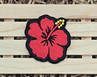 Flor de Maga Embroidered Patch, Puerto Rico Flower, Patches for Clothing, Jackets, Jeans, Backpacks, Hats, Iron On Patch, Sew On Patch