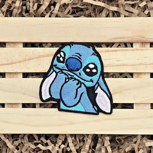 Stitch Patch, Blue Alien Patches, Embroidery Patch, Patches for Clothing, Jackets, Jeans, Backpacks, Hats, Iron On Patch, Sew On Patch