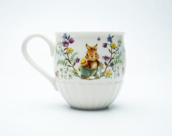 Villeroy & Boch Spring Fantasy mug – 10 cm – 4 inch – Easter decor – porcelain – cheerful bunny and flowers