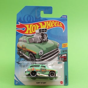 Surf &#39;n Turf Souped Up Car - Green - Tooned - Hot Wheels - Model Car (Rare)