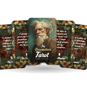 El Tarot del Abuelo - Sabiduría a través de los Arcanos - Afirmación del Tarot para el Abuelo - Herramientas de adivinación - Cartas del Tarot - Arcanos Mayores