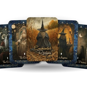 Enchanted Realms Tarot - 78 cards - Tarot - Tarot Deck - Fortune Telling - Divination tools -  Wisdom of the Witch in Your Hands