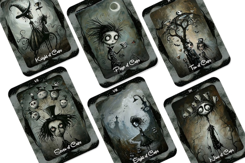 Gothic Moon Tarot -- Version 2 -- 78 cards - Tarot - Tarot Deck - Fortune Telling - Divination tools image 2