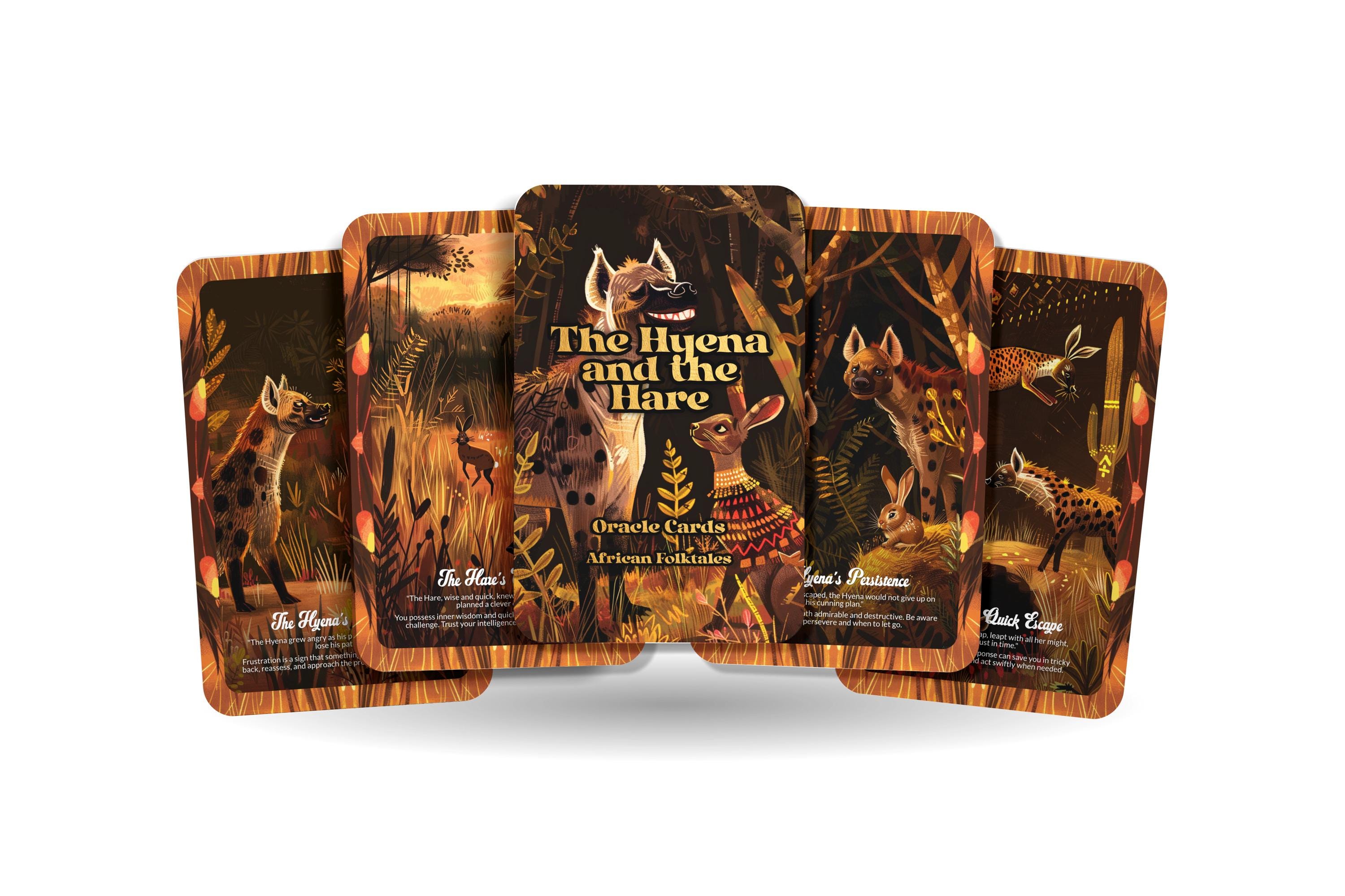 The Hyena and the Hare - 22 Oracle Cards - Outwit Challenges With