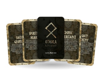 Othala Runic Wisdom - Celestial Runes Series - Divination tools - Oracle Cards - Runes Cards