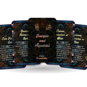 Oracle Scorpion et Verseau - Compatibilité astrologique - Outils de divination - Cartes Oracle - Compatibilité signe astrologique - Compatibilité horoscope