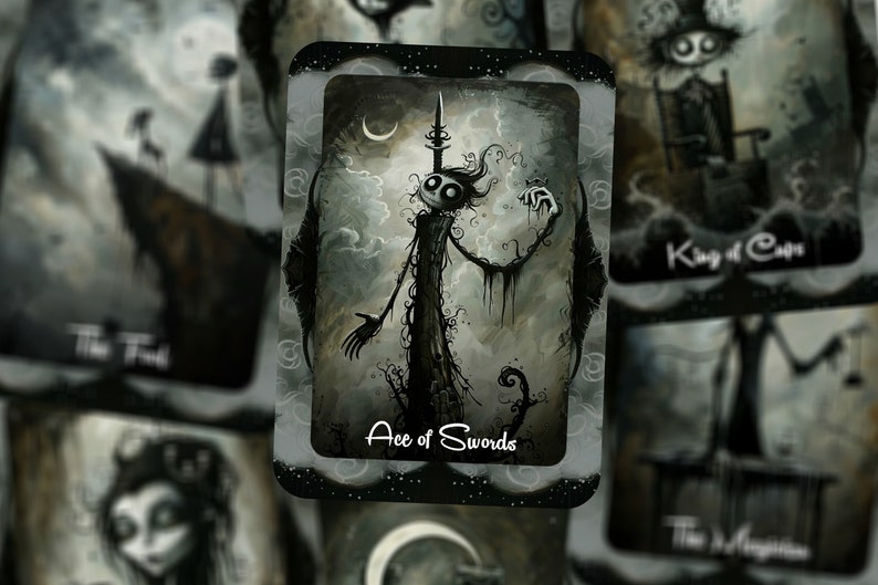 Gothic Moon Tarot -- Version 2 -- 78 cards - Tarot - Tarot Deck - Fortune Telling - Divination tools image 5