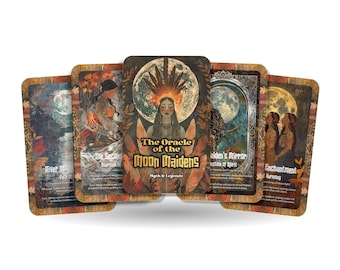 The Oracle of the Moon Maidens – A Lunar Spirit Oracle Deck – 22 Oracle Cards – Daughters of Night & Mystery