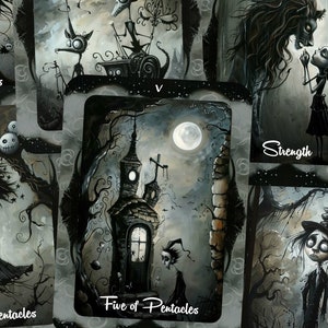 Gothic Moon Tarot -- Version 2 -- 78 cards - Tarot - Tarot Deck - Fortune Telling - Divination tools image 4