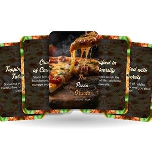 The Pizza Oracle - Vinte e dois insights e uma receita - Ferramentas de adivinhação - Cartões Oracle