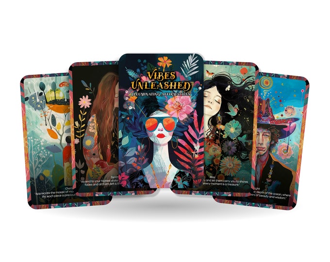 Vibes Unleashed - Illuminating Affirmations - Divination tools - Oracle cards - Affirmation Cards