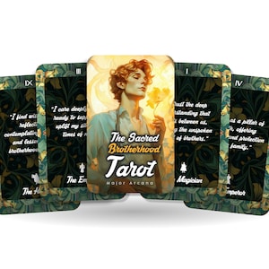 Tarot de la Sagrada Hermandad - El Viaje del Alma de los Hermanos - Tarot de Afirmación para un Hermano - Herramientas de Adivinación - Arcanos Mayores
