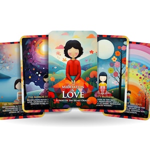 Meditação e Amor - Oráculo Ecos do Coração - Ferramentas de Adivinhação - Cartas Oráculo