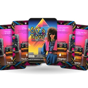 Tarot Musical de los 80 - Tu Playlist Espiritual de los 80 - Herramientas de adivinación - Cartas del Tarot de los 80 - Arcanos Mayores