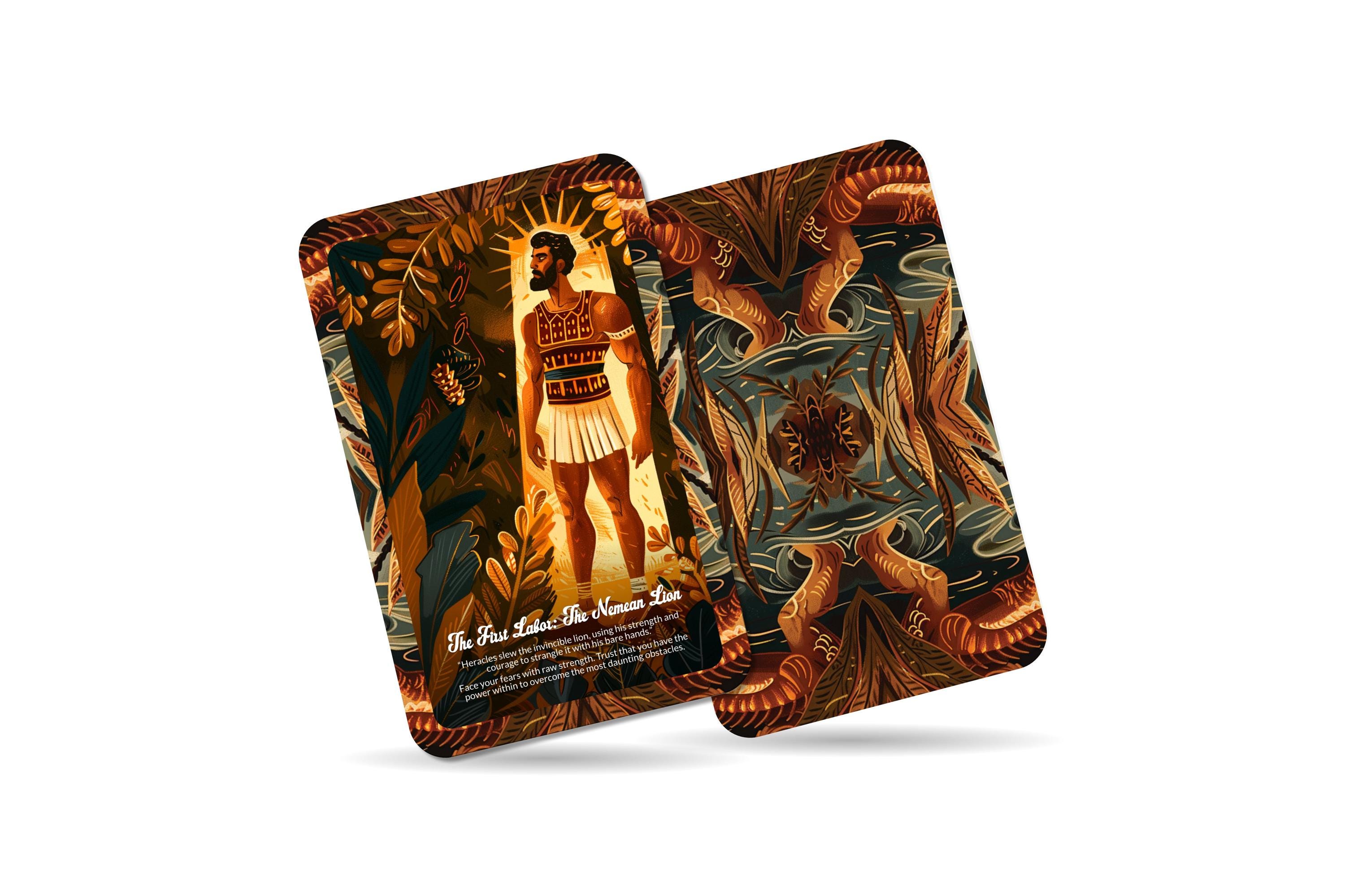 ヘラクレスの十二の功業 - 22枚のオラクルカード - 英雄的な強さと忍耐力を体現