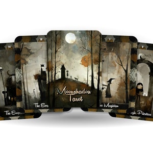 Tarot ombre lunaire - 78 cartes - Tarot - Jeu de tarots - Prédicateur de bonne aventure - Outils divinatoires