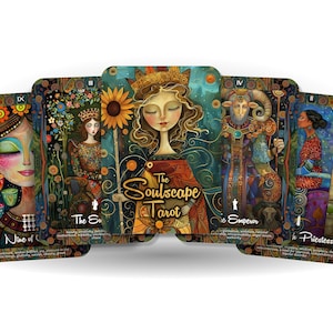 Le tarot Soulscape - 78 cartes - Tarot - Jeu de tarots - Prédire la bonne aventure - Outils de divination