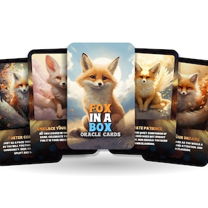 Raposa em uma Caixa - Cartas de Oráculo - Cartas de Afirmação - deixe a raposa guiá-lo pelas florestas da sua alma
