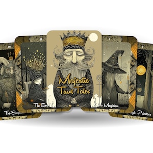 Majestic Tarot Tales - 78 carte - Tarocchi - Mazzo di Tarocchi - Cartomanzia - Strumenti di divinazione