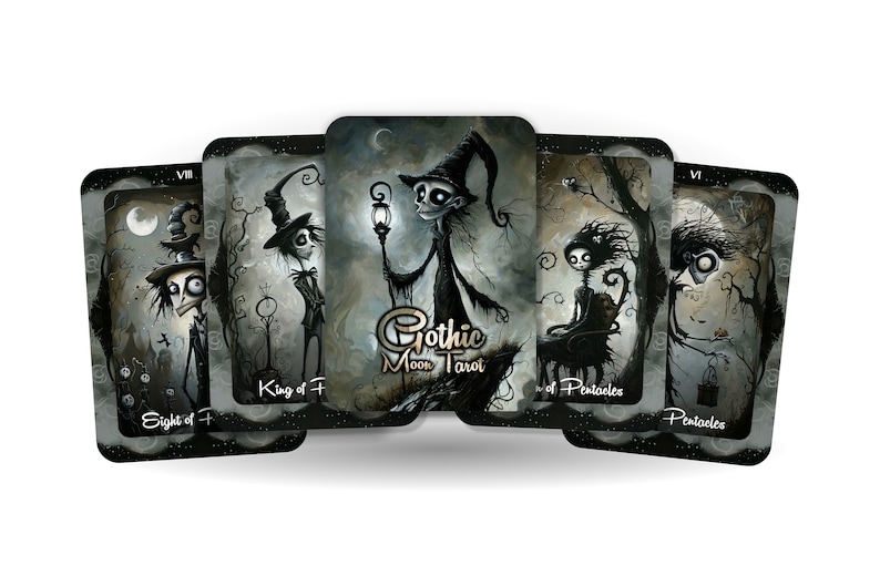 Gothic Moon Tarot -- Version 2 -- 78 cards - Tarot - Tarot Deck - Fortune Telling - Divination tools image 1