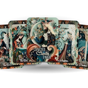 Crafted Clarity Tarot - 78 cartas - Tarot - Baralho de Tarot - Adivinhação - Ferramentas de adivinhação