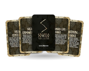 Sowilo Runic Wisdom - Celestial Runes Series - Divination tools - Oracle Cards - Runes Cards