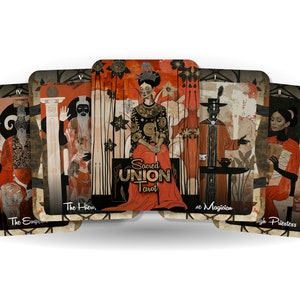 Tarot Union sacrée - 78 cartes - Tarot - Jeu de tarots - Prédicateur de bonne aventure - Outils divinatoires