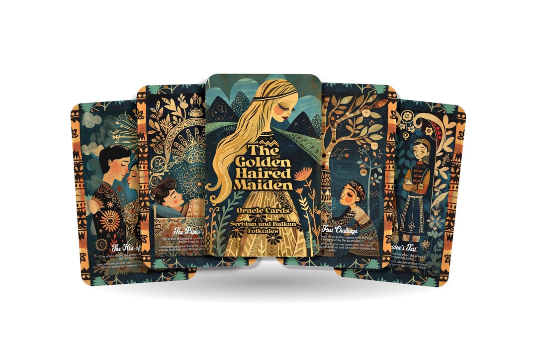 The Golden-haired Maiden - 22 Oracle Cards - Shine With Grace, Strength ...
