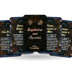 Oracle Sagittaire et Verseau - Compatibilité astrologique - Outils de divination - Cartes Oracle - Compatibilité signe astrologique - Compatibilité horoscope