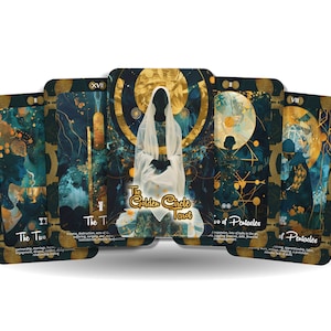 Le tarot du Cercle d'or - 78 cartes - Tarot - Jeu de tarots - Prédire la bonne aventure - Outils divinatoires