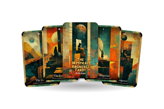 The Mystical Architect Tarot - 22 Major Arcana - Keywords for quick reading - For daily reflection - Divination tool