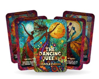 The Dancing Queen Oracle Cards - A Journey Through Song and Spirit - Dancing Queen Oracle Deck - Vibrant Collection Of Cards