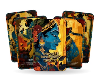 Krishna's Divine Guidance Oracle - 22 Oracle Cards - UK Edition - Divination Tool - Oracle Deck - Spiritual Wisdom - Self-Discovery