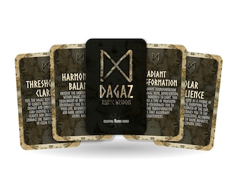 Dagaz Runic Wisdom - Celestial Runes Series - Divination tools - Oracle Cards - Runes Cards