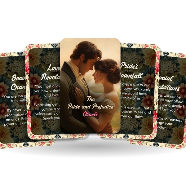 The Pride and Prejudice Oracle - Based on Jane Austen's Pride and Prejudice Novel - Divination tools - Oracle cards