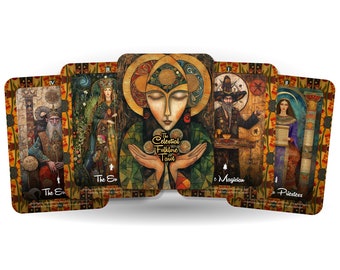 The Celestial Folklore Tarot - 78 cards - Tarot - Tarot Deck - Fortune Telling - Divination tools - Inspired by Ukrainian folk art