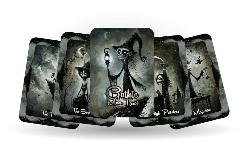 Gothic Moon Tarot -- Version 2 -- 78 cards - Tarot - Tarot Deck - Fortune Telling - Divination tools image 9